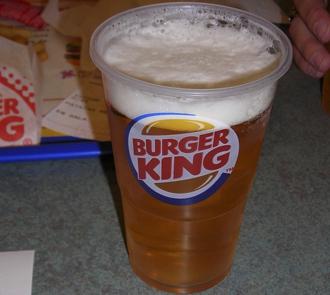 Bier bij Burger King